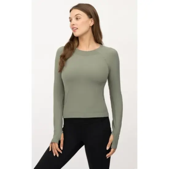 Yogalicious Womens Seamless Zaia Long Sleeve Active Shirt image {1}