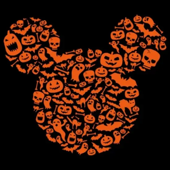 Men's Mickey & Friends Halloween Silhouette T-Shirt image {1}