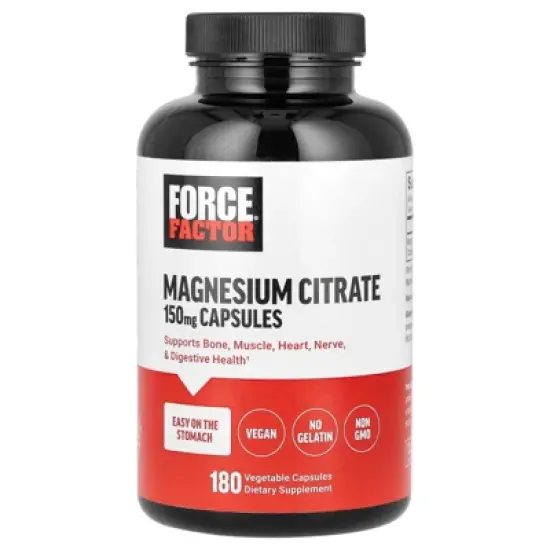 Force Factor Magnesium Citrate, 150 mg, 180 Vegetable Capsules image {3}