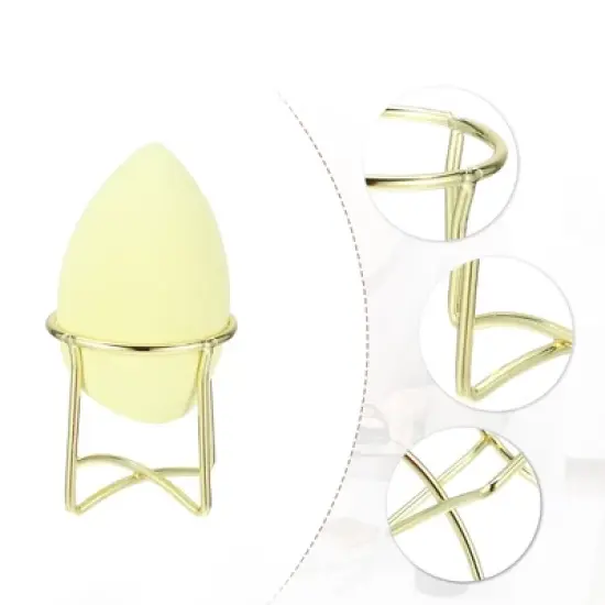 Unique Bargains Metal Circular Beauty Egg Makeup Sponge Holder 1 Pc image {2}