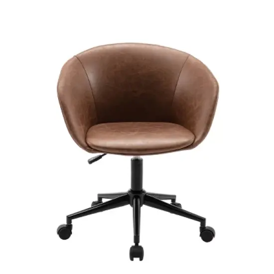 Modern Curved Back Barrel Office Chair - WOVENBYRD image {19}
