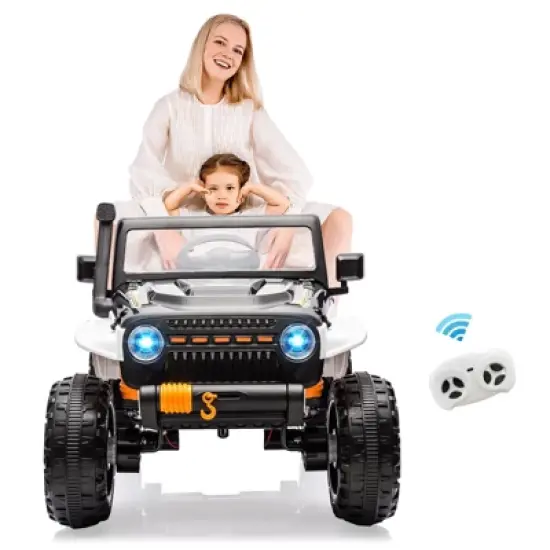 Ride on Car for Kids with Remote Control, 24V 4WD Battery Powered Electric Car, 2 Seater Ride On Truck, Kids Electric Vehicle for Boys Girls 3-9 image {9}