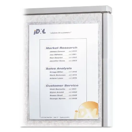 C-Line Cubicle Keepers Display Holder 9 13/64 x 11 13/32 Clear 2/Pack 38911 image {4}