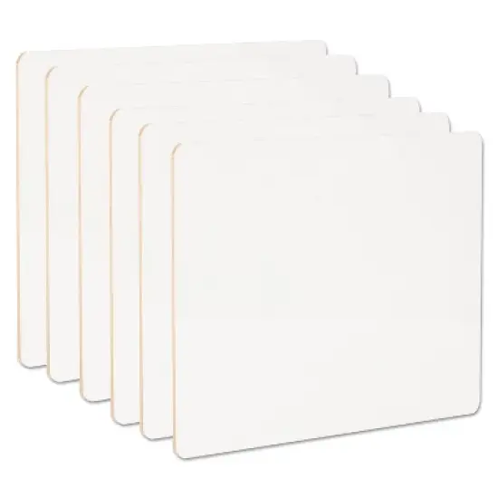 Universal Lap/Learning Dry-Erase Board 11 3/4" x 8 3/4" White 6/Pack 43910 image {1}