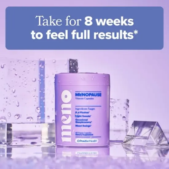 O Positiv MENO Menopause Vegan Vitamin Capsules for Women with Black Cohosh & Ashwagandha - 60ct image {4}