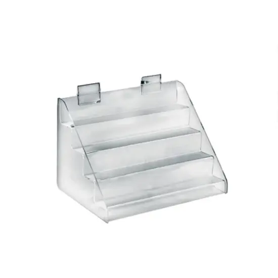 Azar Displays Four-Tier Shelf Counter Step Display, 12" wide image {2}