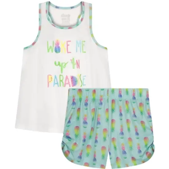 Sleep On It Girls Wake In Paradise 2-Piece Tank Pajama Shorts Sleep Set image {5}