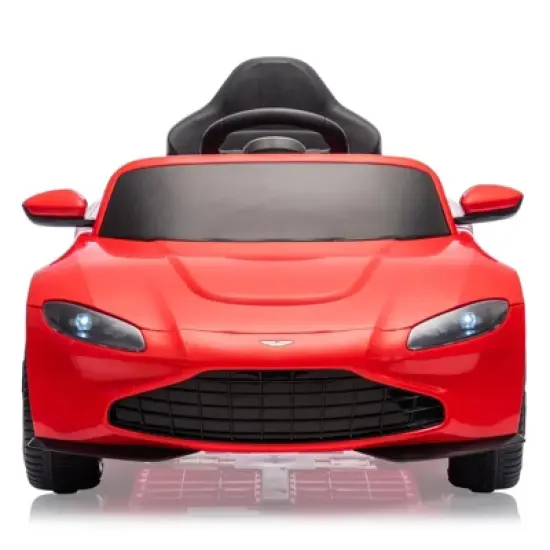 12V Ride on Sports Car for Kids, Licensed Aston Martin Battery Powered Car Toddles, Ride on Toy with RC, Horn, Soft Start image {9}