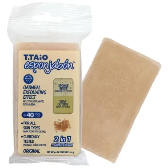 T.Taio Esponjabon Bar Soap - Oatmeal Exfoliating - 4.2oz image {5}