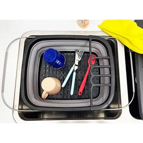 SAMMART 8L (2.11Gallons) Expandable Collapsible Dish Drainer image {4}