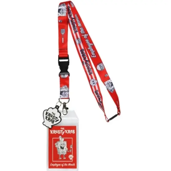 Spongebob Squarepants Krusty Krab Employee of the Month Lanyard ID Badge Holder image {5}