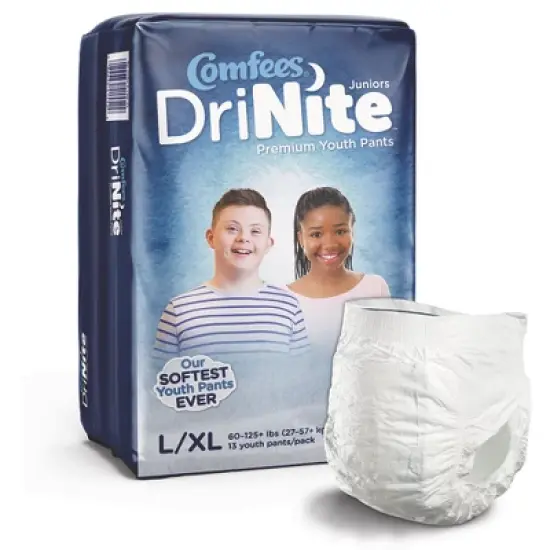 Comfees DriNite Juniors Youth Absorbent Underwear Large / X-Large image {3}