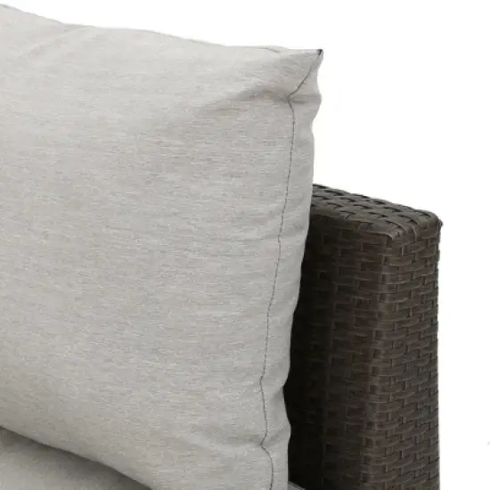 Outdoor Sofa Set, Rattan Sofa Lounger With Cushions, Waterproof Cushions, Conversation Sofa with Tables-Coolbibila image {2}