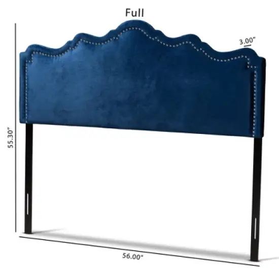 Nadeen Velvet Headboard - Baxton Studio image {1}