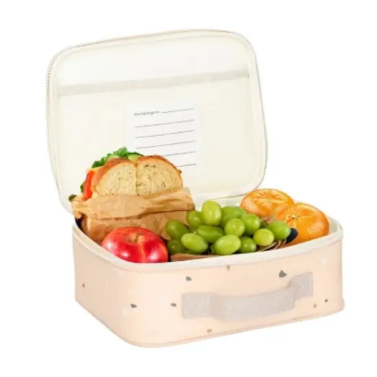 3 Sprouts Kids Recycled Fabric Lunch Bag - Terrazzo Sand image {4}