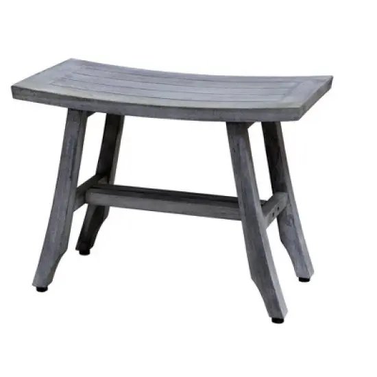 CoastalVogue&reg; Satori&reg; 24" Teak Wood Shower Bench in Antique Gray Finish - Target Plus Gray 24"L x 12"D x 18"H image {2}