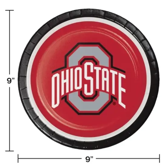 Ohio State University Paper Party Dinner Plates Kit 24ct image {1}