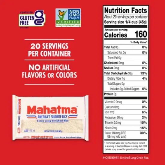 Mahatma Enriched Extra Long Grain Rice image {12}