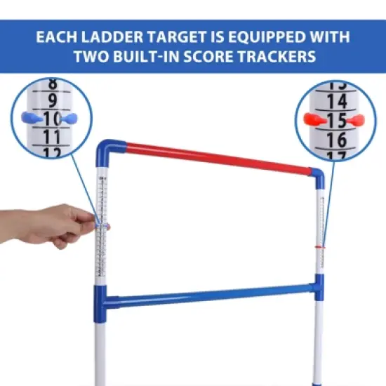 GSE Premium Plastic Ladder Ball Toss Game Set with Ladder Ball Bolas & Carrying Case image {3}