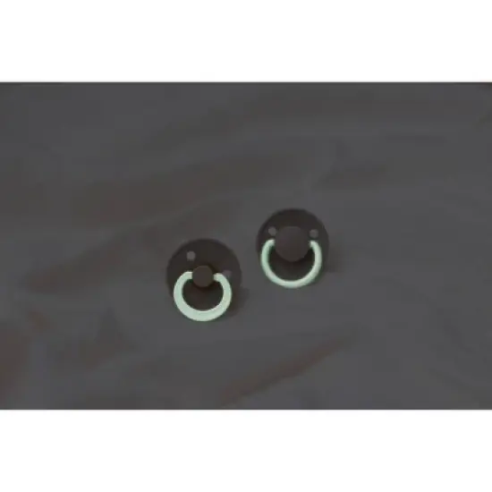 Bibs Glow in the Dark Latex Pacifier - 2pk image {1}