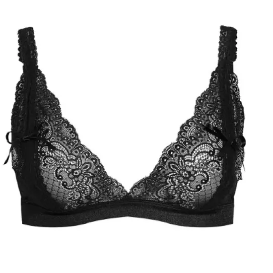 Women's Plus Size Portia Split Cup Bralette - black | FOX & ROYAL image {2}