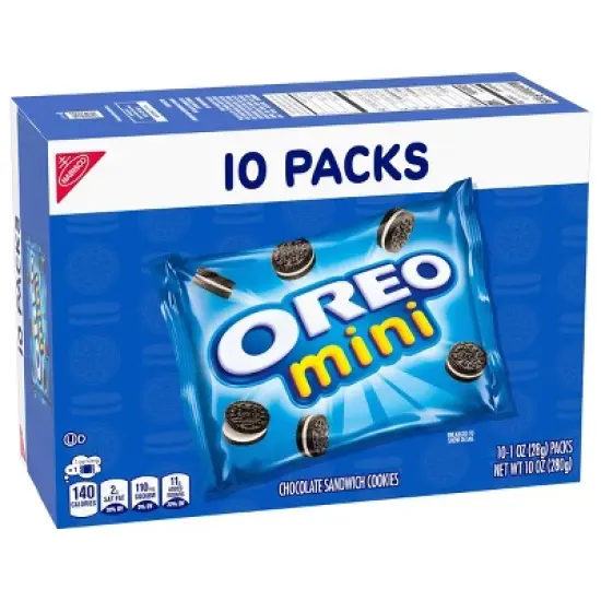 Oreo Mini Chocolate Sandwich Cookies Snack Pack - 10oz/10ct image {1}