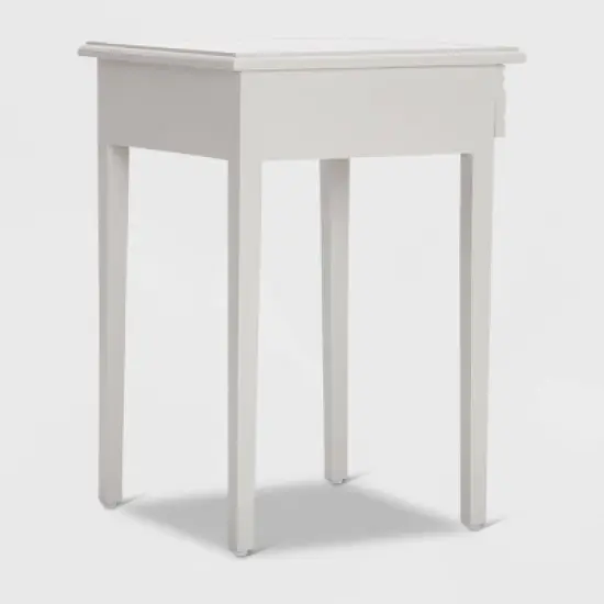 Jules End Table Nightstand with Drawer Light Gray - Adore Decor image {7}