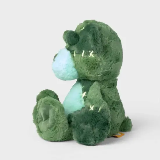 11.5" Green Frankenbear Stuffed Animal - Gigglescape&trade;: Polyester Character Toy image {2}