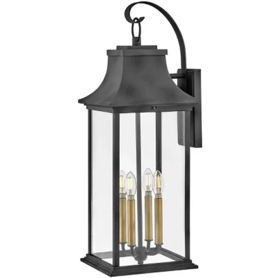 Hinkley - Outdoor Adair Extra Large Wall Mount Lantern- Aged Zinc image {1}