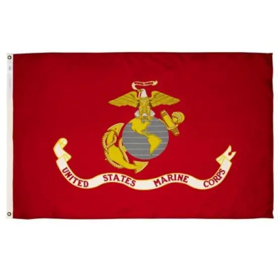 Valley Forge Marine Corps Military Flag 3 ft. W X 5 ft. L image {1}