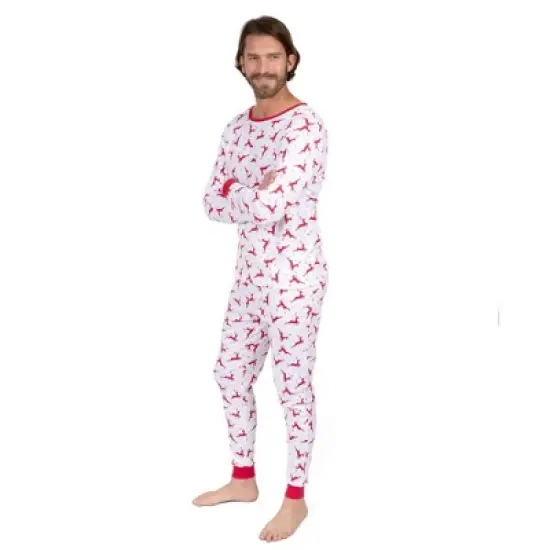 Leveret Mens Two Piece Cotton Christmas Pajamas image {5}