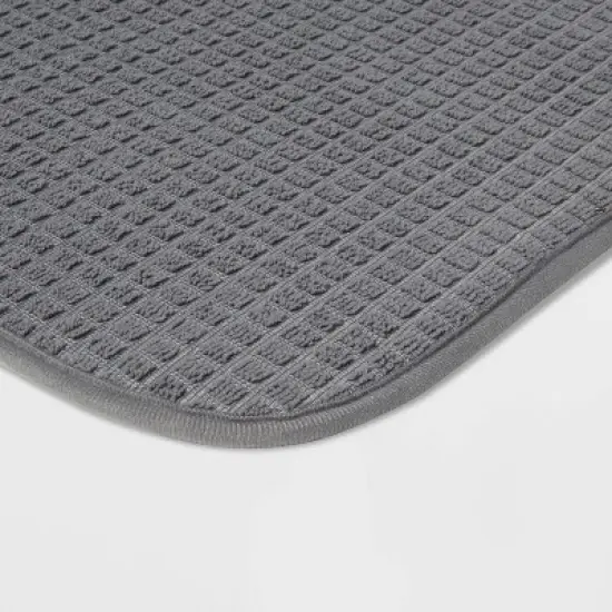 16"x 18" Drying Mat Dark Gray - Brightroom&trade;: Polyester, Machine Washable, Dish Drying Mat image {2}