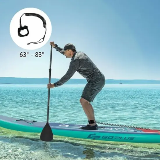 Costway 10.5ft\11ft Inflatable Stand Up Paddle Board W/ Backpack Leash Aluminum Paddle image {3}
