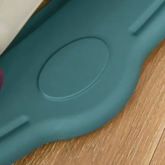 Qaba Kids 2 in 1 Rocking Horse & Sliding Car for Indoor & Outdoor Use w/ Detachable Base, Wheels, Smooth Materials, gray and Green image {5}