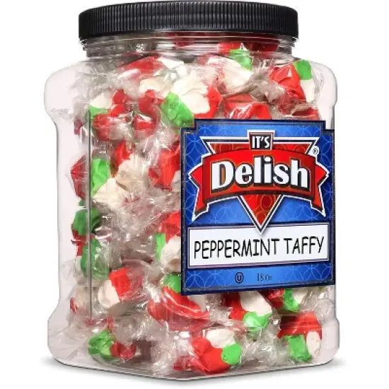 Peppermint Taffy Chews by It's Delish, 18 Oz Jumbo Container image {7}