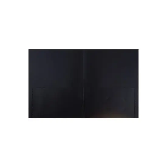 JAM Paper Plastic Two-Pocket School POP Folders Black Bulk 96/Pack (382EBLB) image {1}