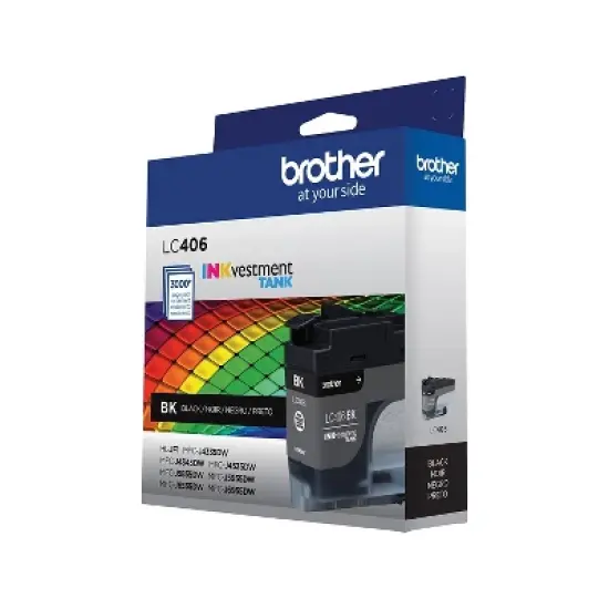 Brother LC406 Black Standard Yield Ink Cartridge (LC406BKS) image {4}