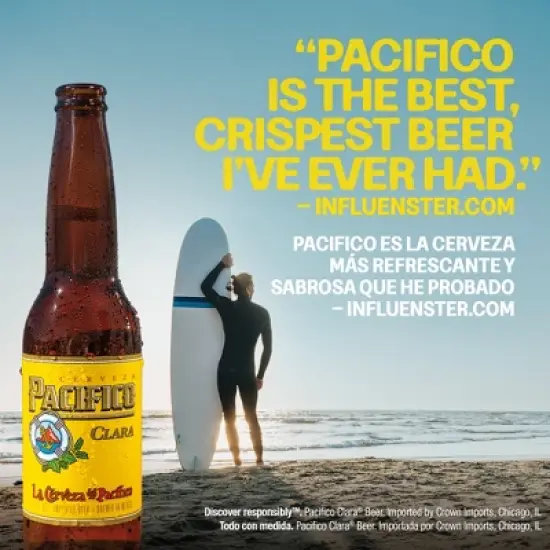 Pacifico Clara Lager Beer - 6pk/12 fl oz Bottles image {3}