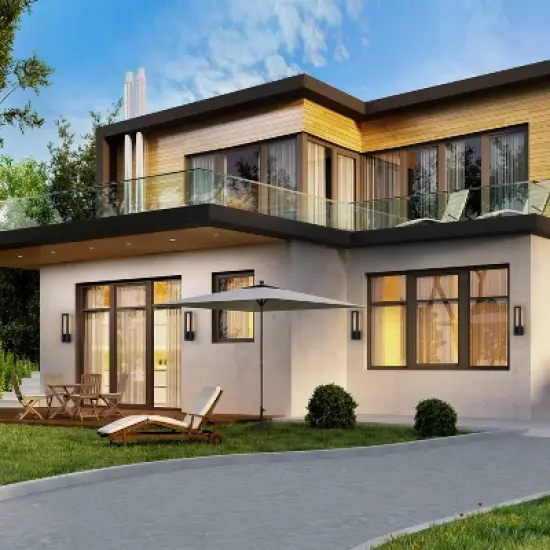 C Cattleya 22.5in Matte Black Integrated LED Outdoor Wall Light image {5}