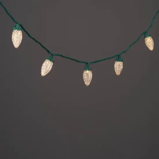 25ct LED C9 Faceted Christmas String Lights with Green Wire - Wondershop&trade; image {7}
