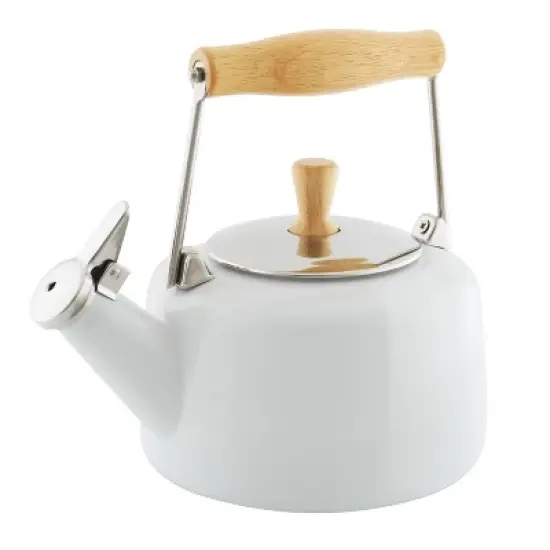 Chantal 1.4-Quart Enamel-on-Steel Sven Teakettle image {2}