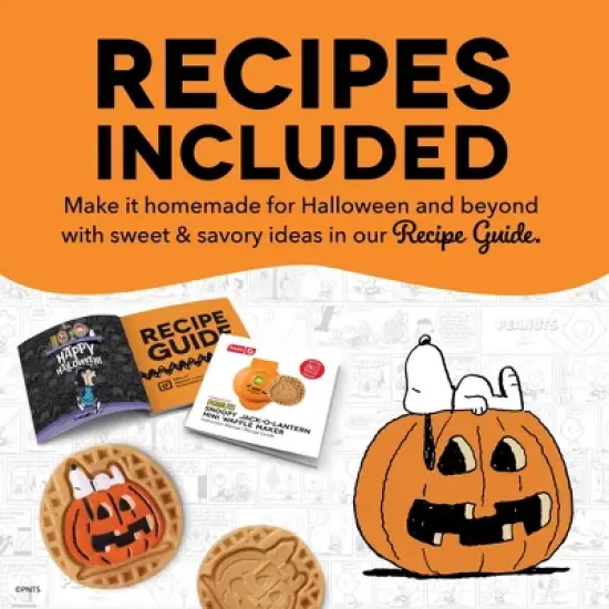 Peanuts x Dash Snoopy Jack-o-Lantern Mini Waffle Maker image {6}