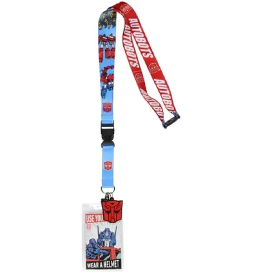Transformers Lanyard Badge Holder Reversible with 2" Autobot Rubber Pendant image {4}