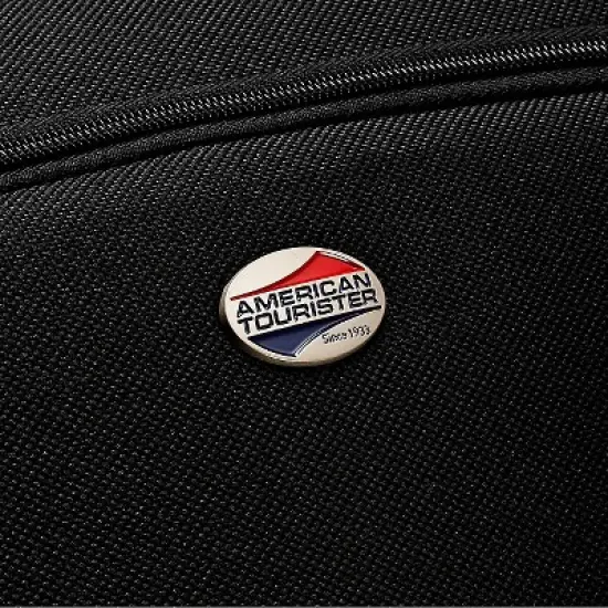 American Tourister Fieldbrook II 2pc Softside Checked Luggage Set - Black image {1}