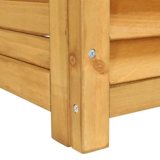 Karl Home 41 Gal Yellow Wood Storage Deck Box image {3}