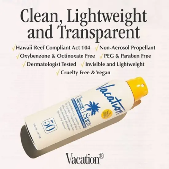 Vacation Classic Sunscreen Spray - SPF 50 - 6 fl oz image {3}