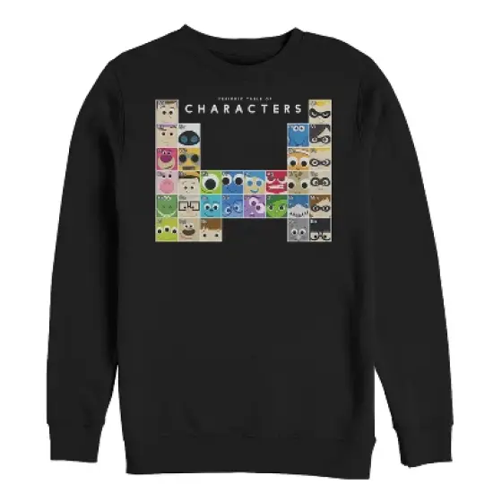Men's Pixar Character Periodic Table Sweatshirt image {2}