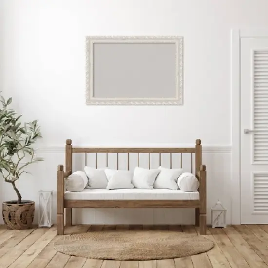 42"x30" Opera Wood Frame Gray Cork Board Off-White - Amanti Art image {5}