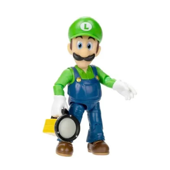 Nintendo The Super Mario Bros. Movie Luigi Figure with Flashlight Accessory image {2}