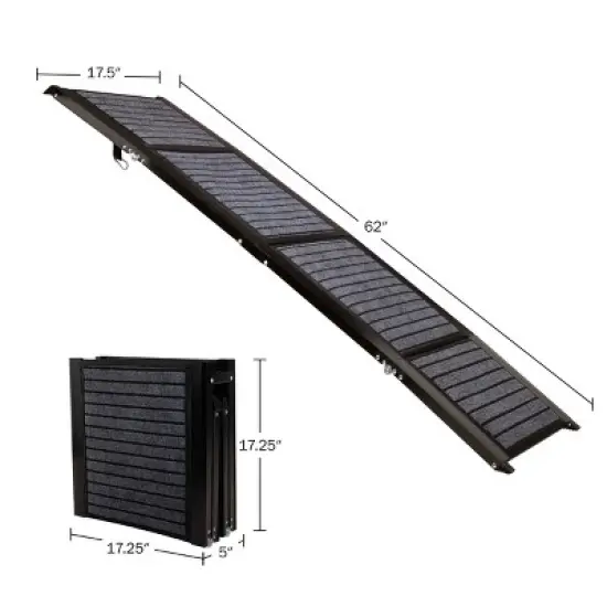 PETMAKER Folding Dog Ramp for Car, Black image {1}
